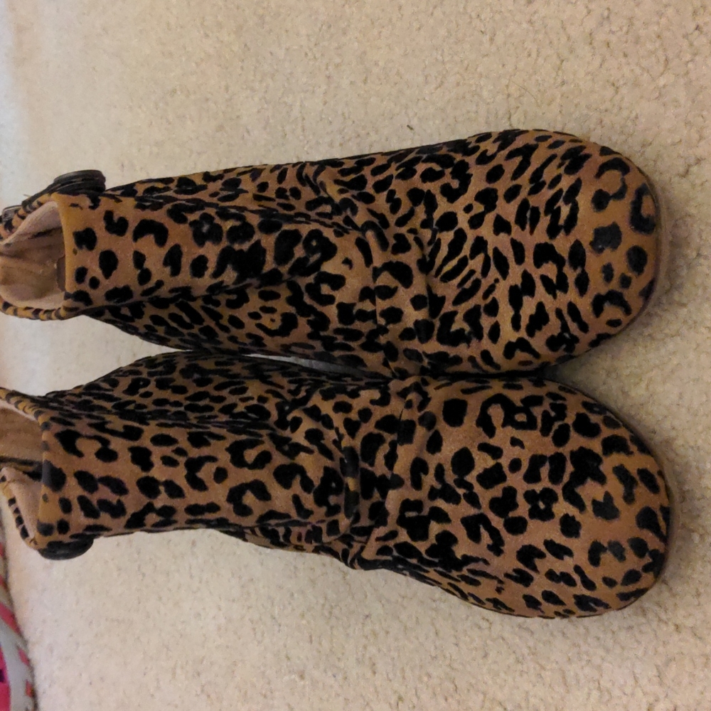 Blowfish leopard print wedges